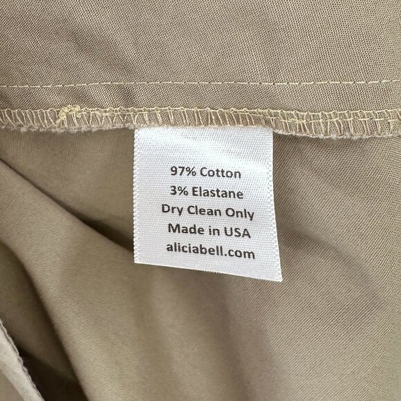 Bell By Alicia Bell Brown Gray Belted Mini Shirt Dress sz 0 - Picture 6 of 7